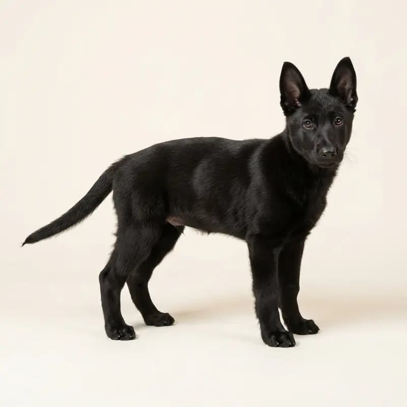 Dutch Shepherd puppy in Black