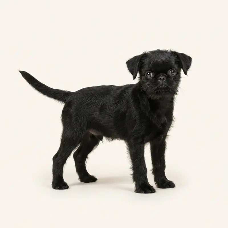 布鲁塞尔格里芬犬 Welpe in 黑色