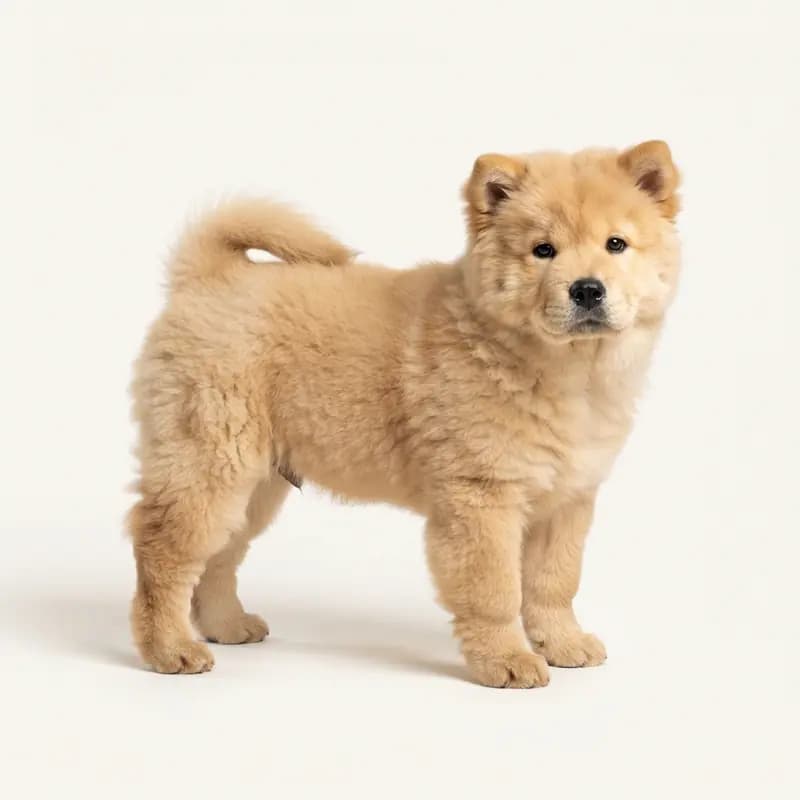 松狮犬 Welpe in 浅黄褐色