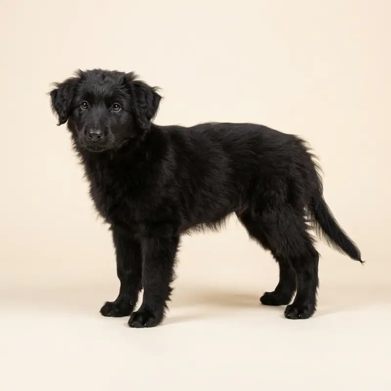 比利牛斯牧羊犬（长毛） Welpe in 黑色
