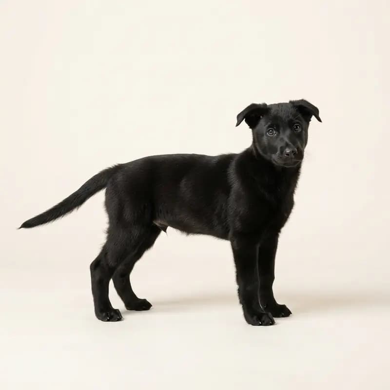 马里努阿犬 Welpe in 黑色