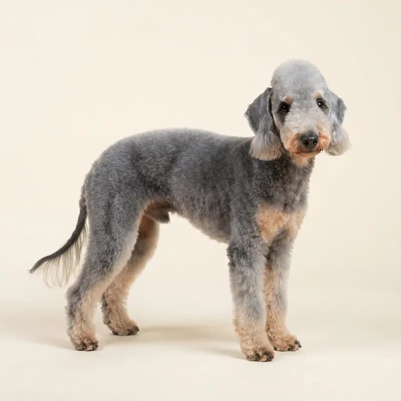 Adult Bedlington Terrier in Blue and tan