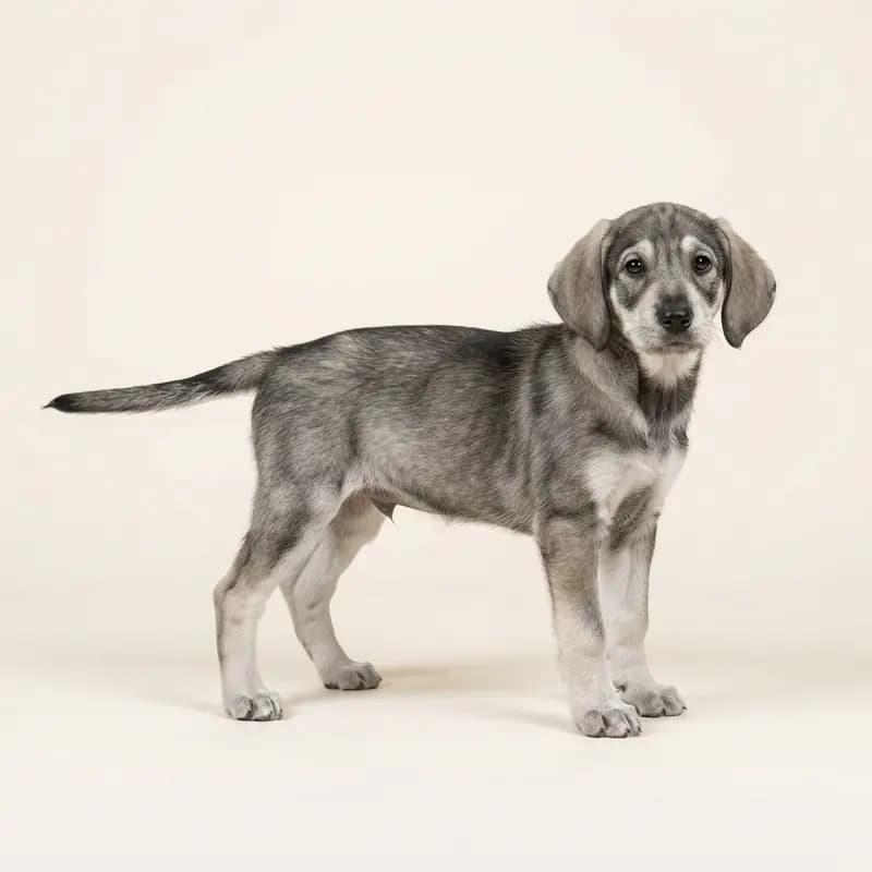 Sabueso Tricolor Francés Welpe in Gris lobo