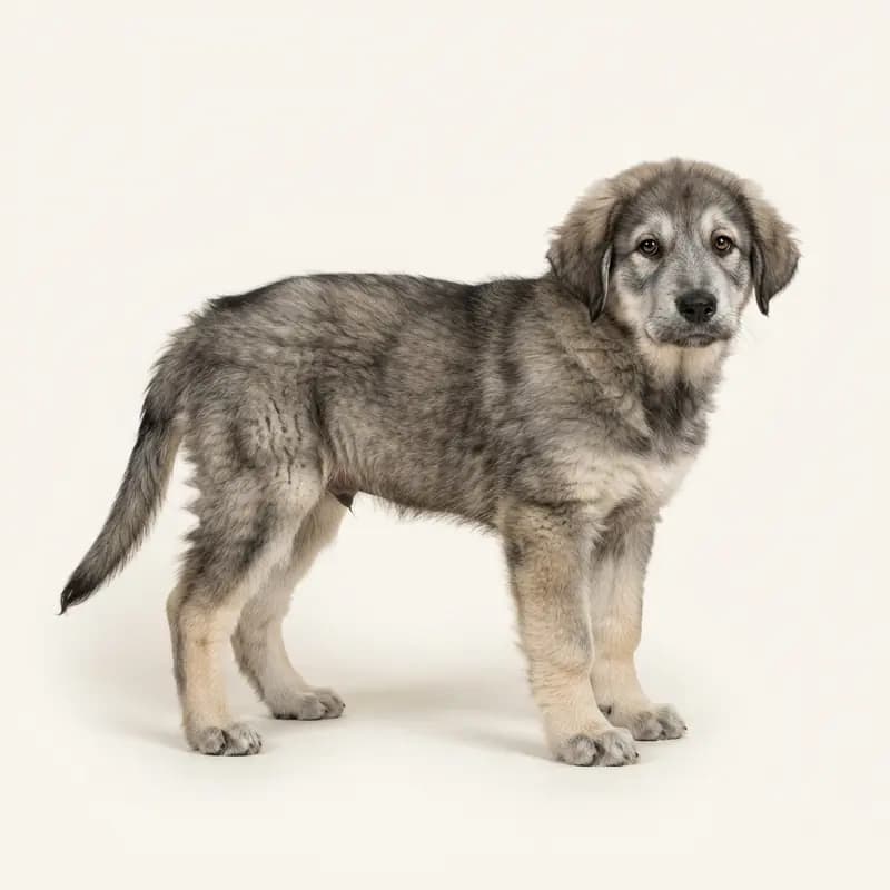 比利牛斯獒犬 Welpe in 狼灰色