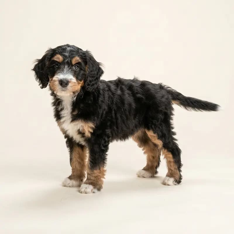 Aussiedoodle Welpe in Tricolor