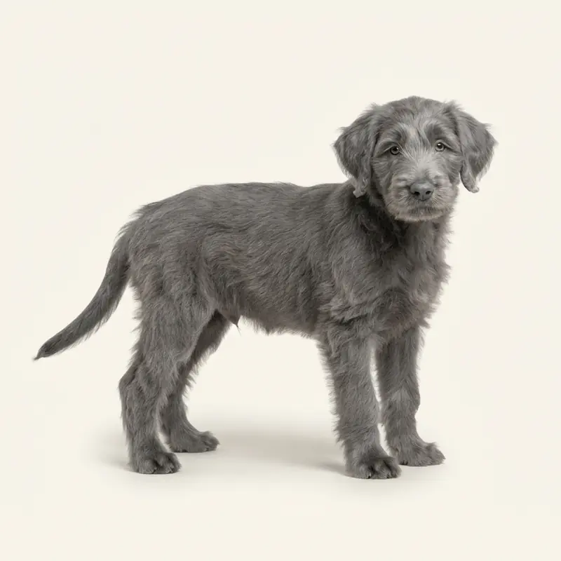Briard-pup in Blauw