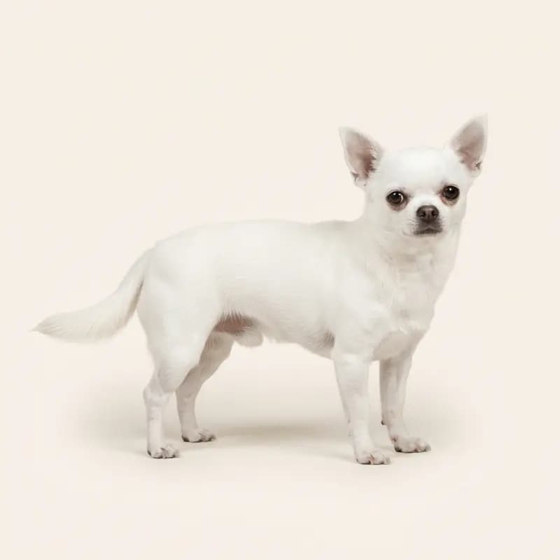 Chihuahua adulto en Blanco