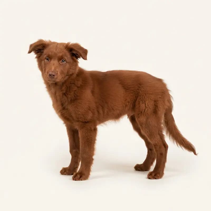 边境牧羊犬 Welpe in 红色