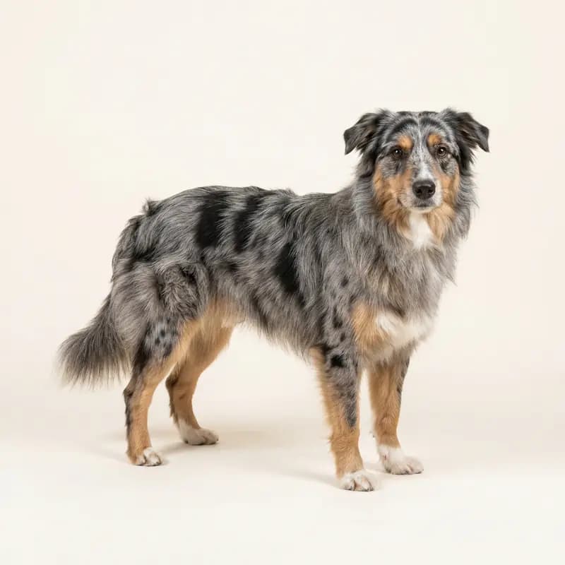 Berger des Pyrenees ausgewachsen, Blue Merle
