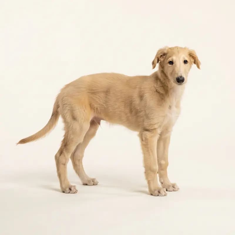 俄罗斯猎狼犬 Welpe in 浅黄褐色