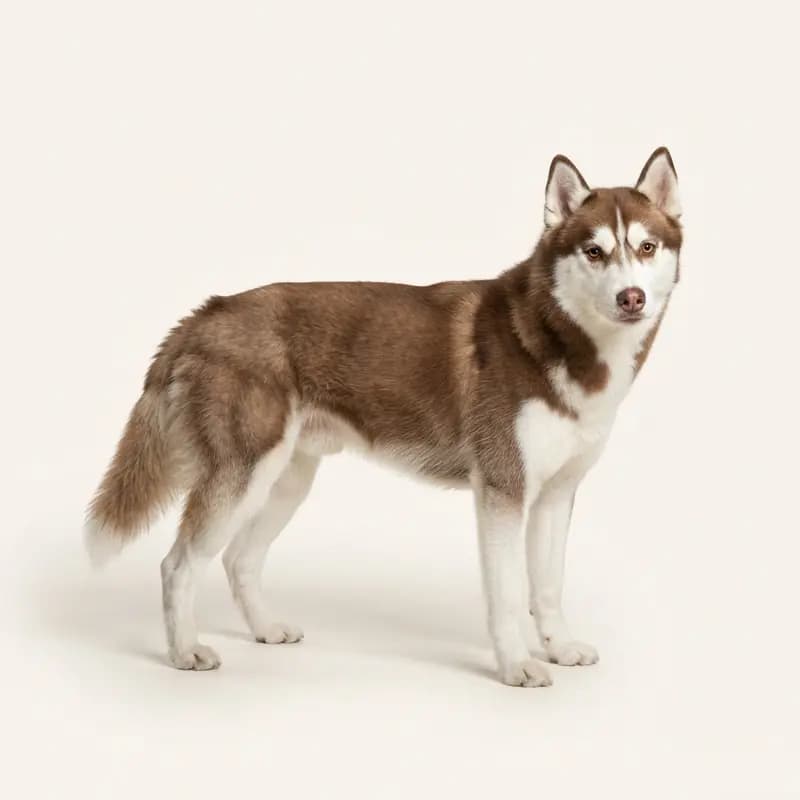 Adult Siberian Husky in Brown and white