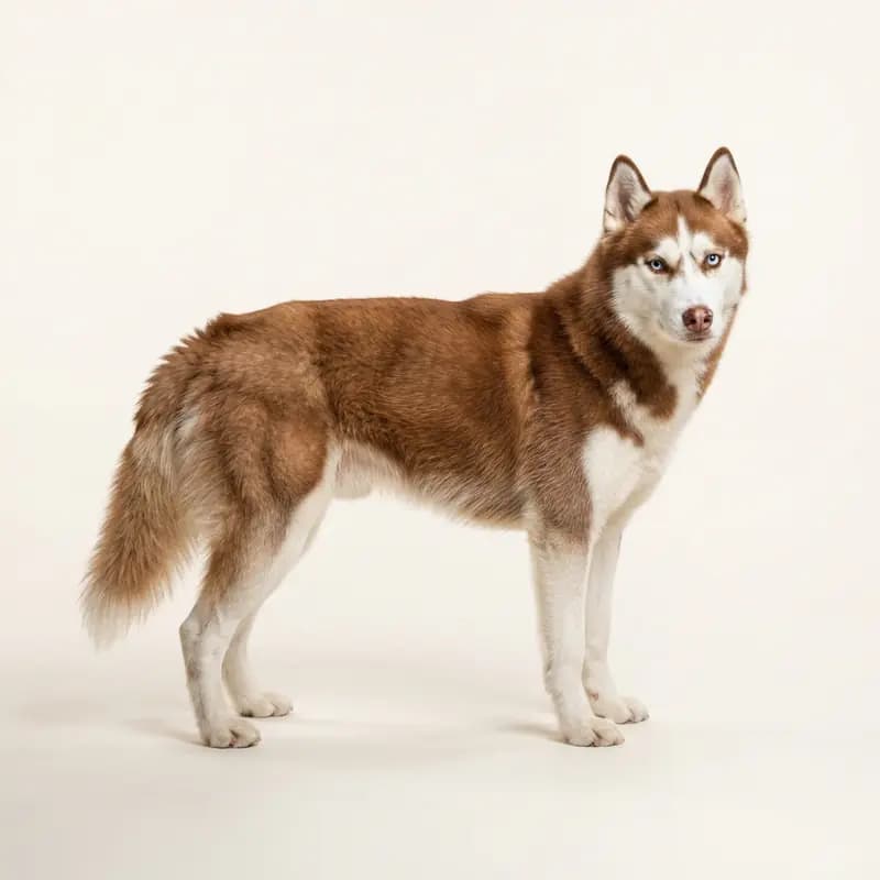 Adult Siberian Husky in Red and white