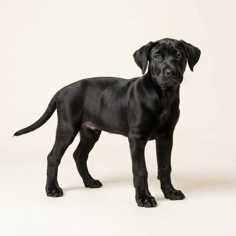 卡塔豪拉豹犬 Welpe in 黑色