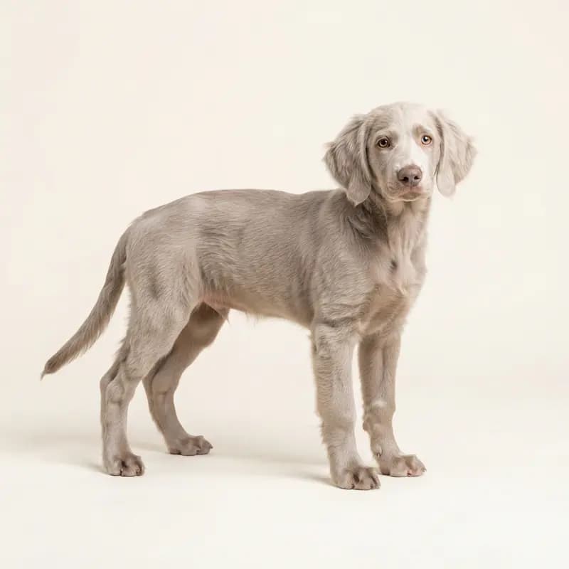 魏玛猎犬（长毛） Welpe in 银色