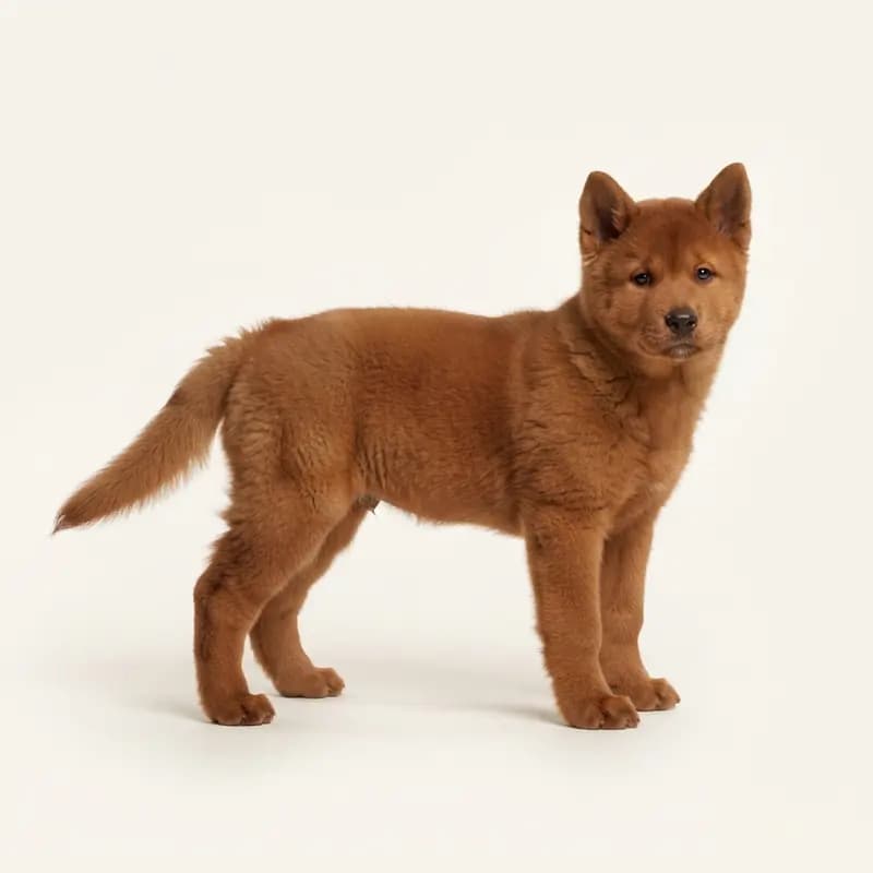 Akita americano Welpe in Rojo