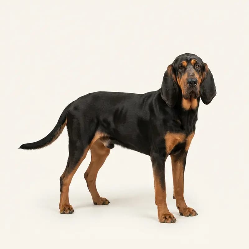 Volwassen Bloedhond in Zwart met tan
