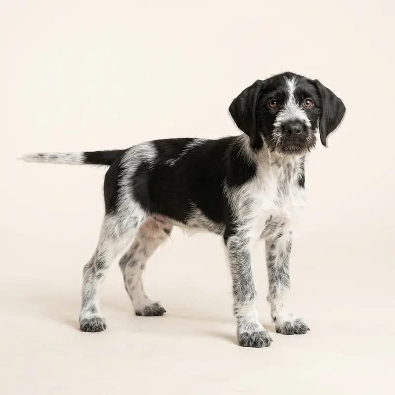德国粗毛指示犬 Welpe in 黑白色