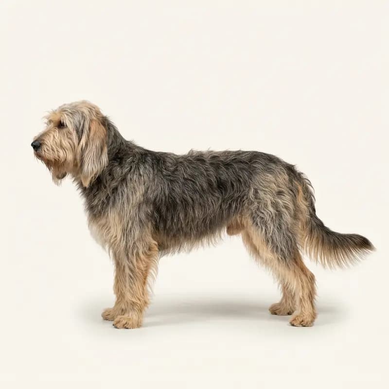 Chien à loutre avec Poil long