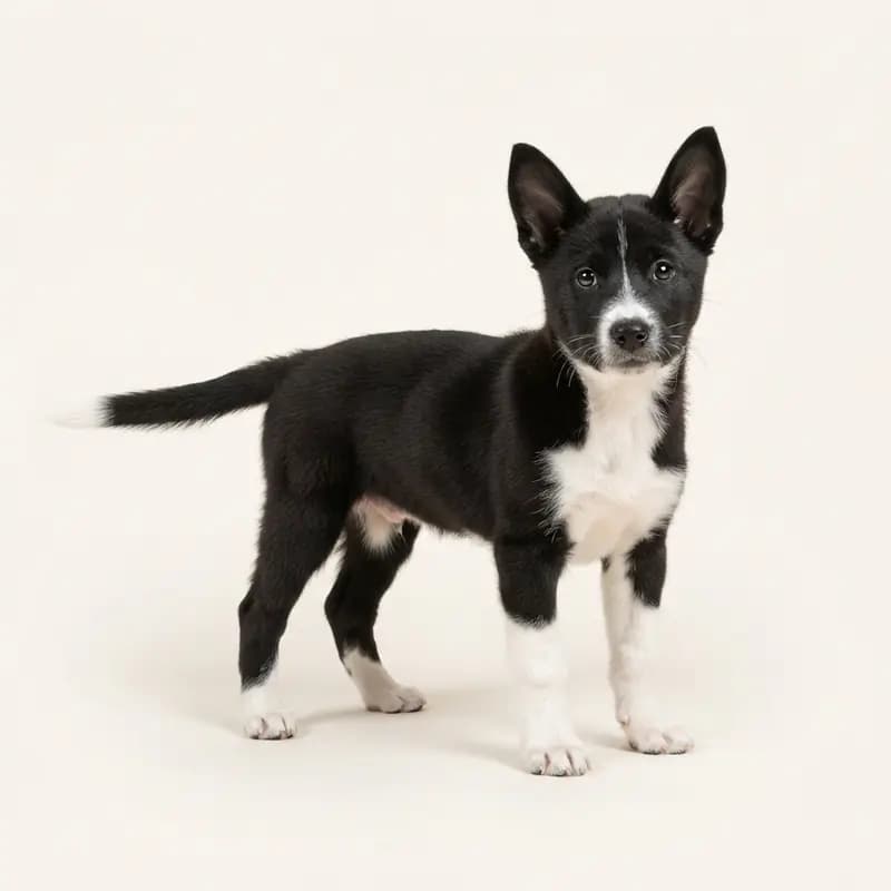 Chien de Taïwan Welpe in Noir et blanc