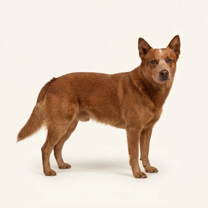 红色的成年澳大利亚牧牛犬