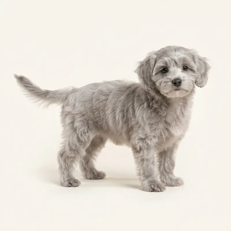 马耳他贵宾犬（马耳他犬 x 贵宾犬） Welpe in 银色