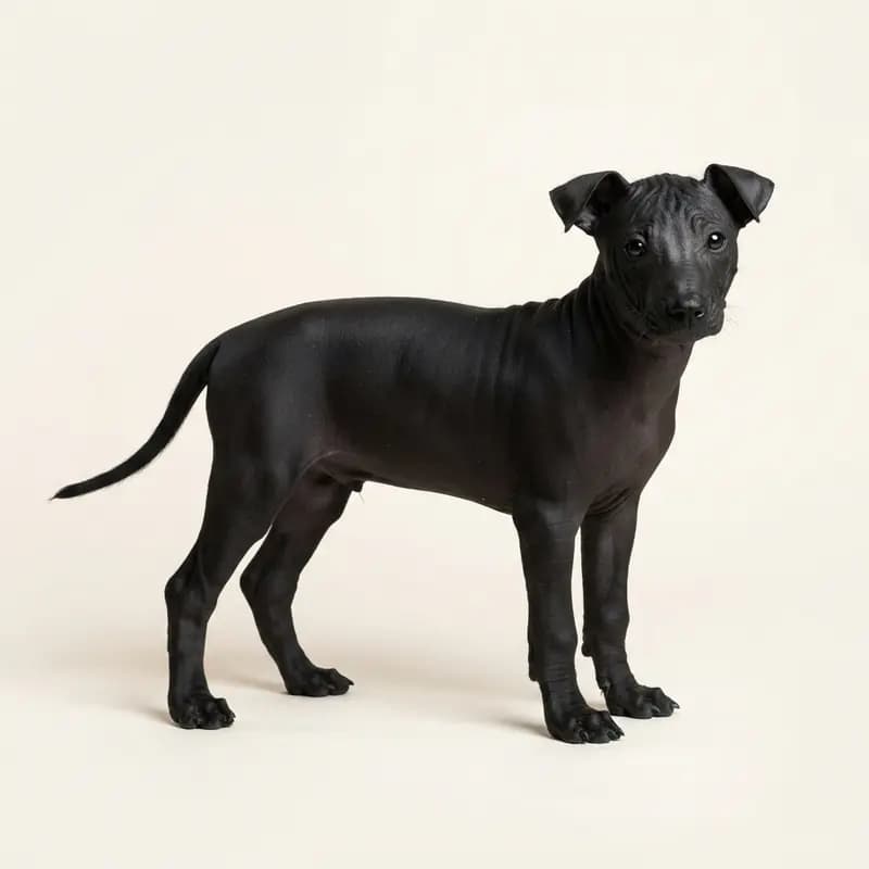 无毛墨西哥无毛犬 Welpe in 黑色