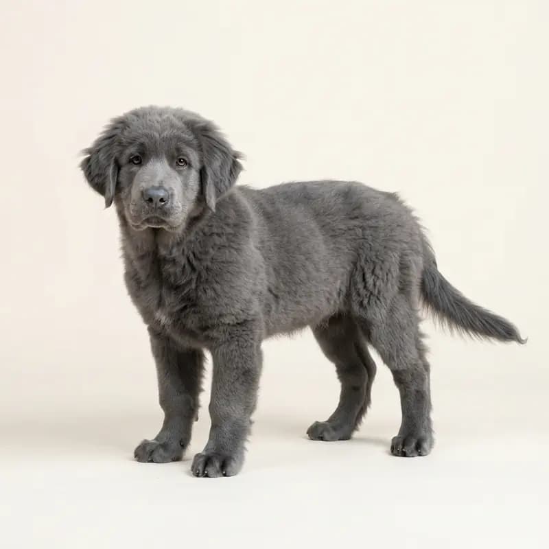 Tibetansk Mastiff Welpe in Blå
