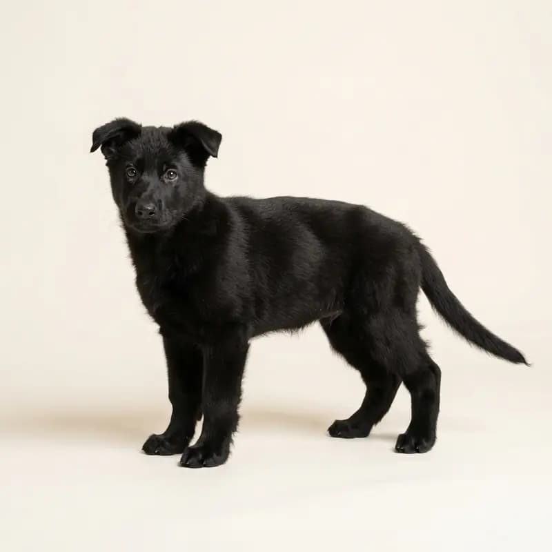 德国牧羊犬 Welpe in 黑色