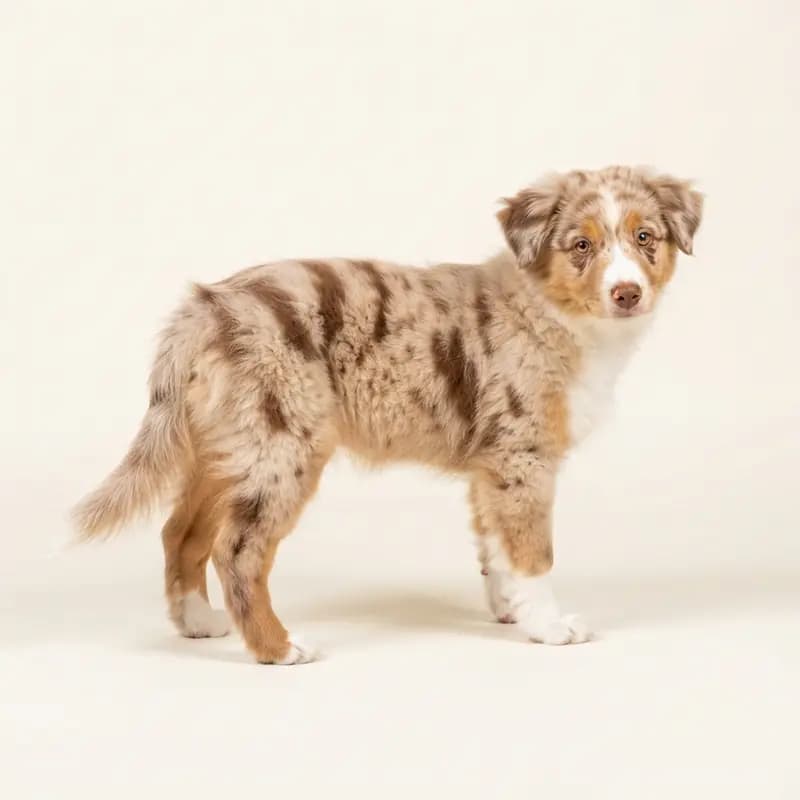 Minyatür Amerikan Çoban Köpeği Welpe in Red merle
