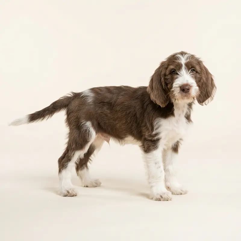 Chien à loutre Welpe in Marron et blanc