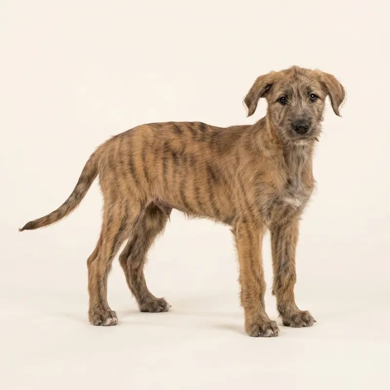 爱尔兰猎狼犬 Welpe in 虎斑色