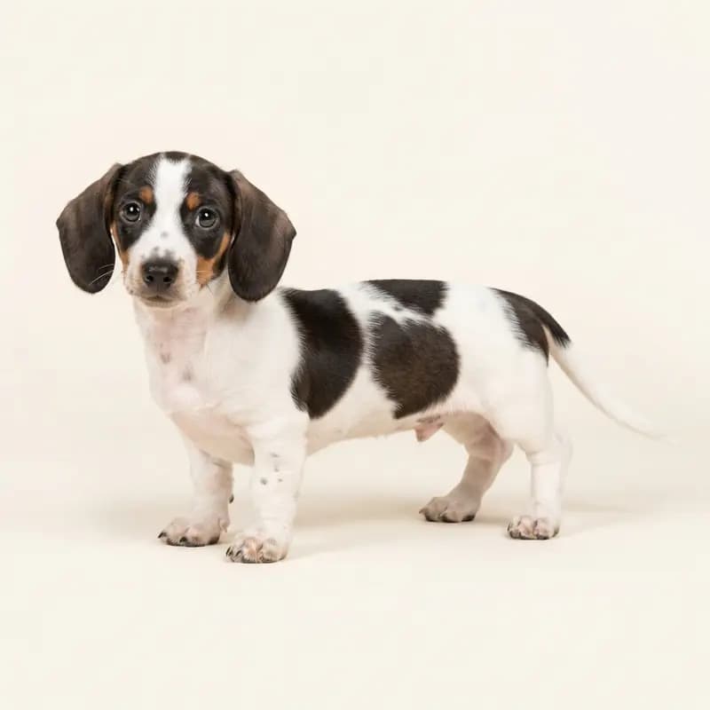 迷你腊肠犬 Welpe in 花斑色