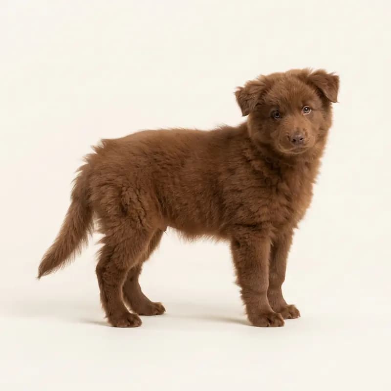 Chien finlandais de Laponie (Suomenlapinkoira) Welpe in Rouge