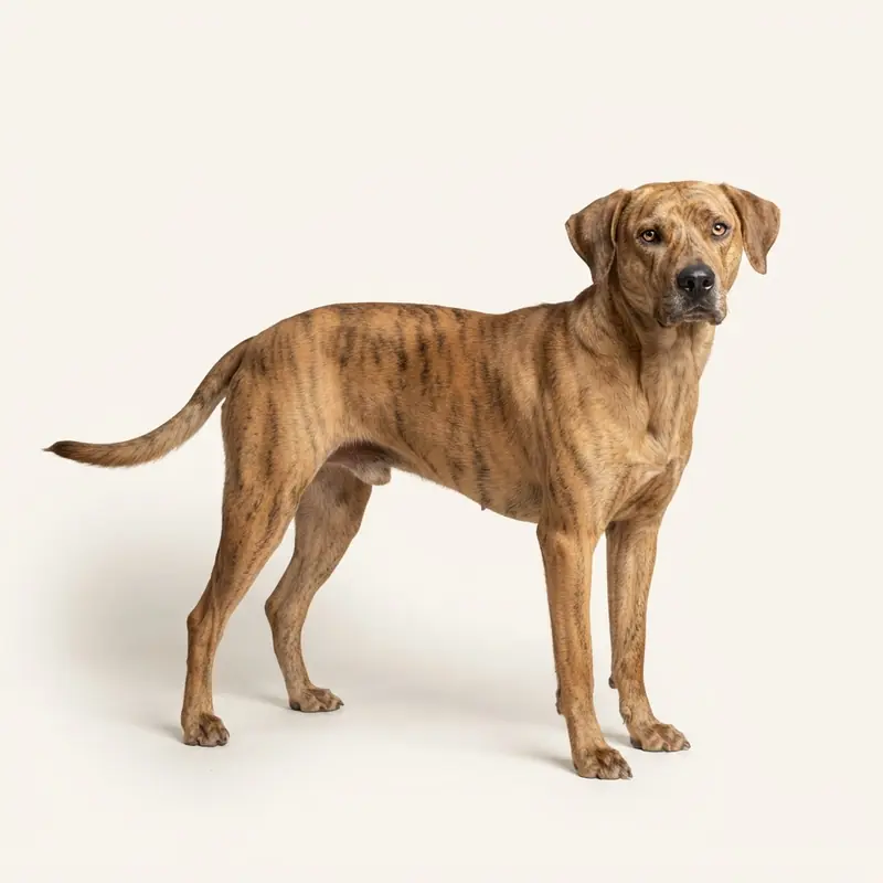虎斑色的成年卡塔豪拉豹犬