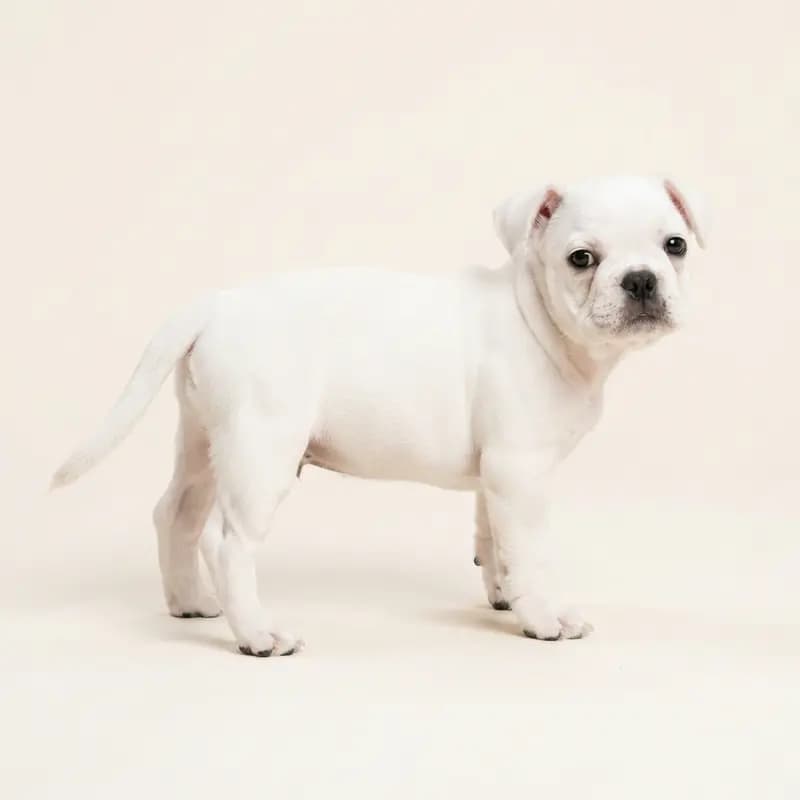 Französische Bulldogge Welpe in Weiß
