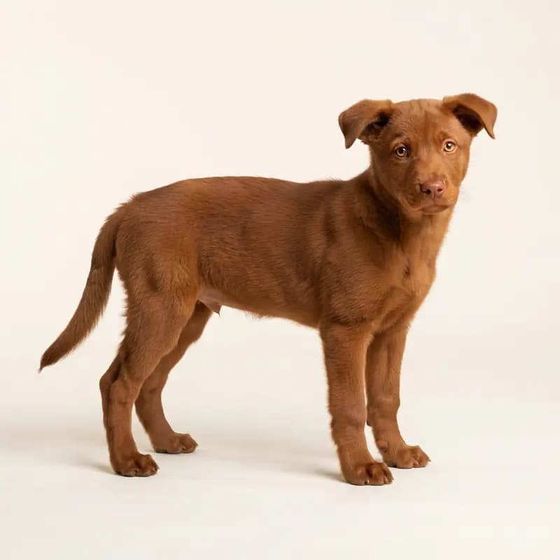 卡罗莱纳犬 Welpe in 红色