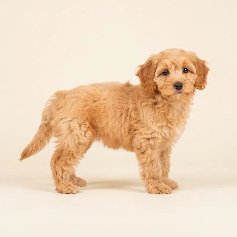 Havapoo puppy in 杏色