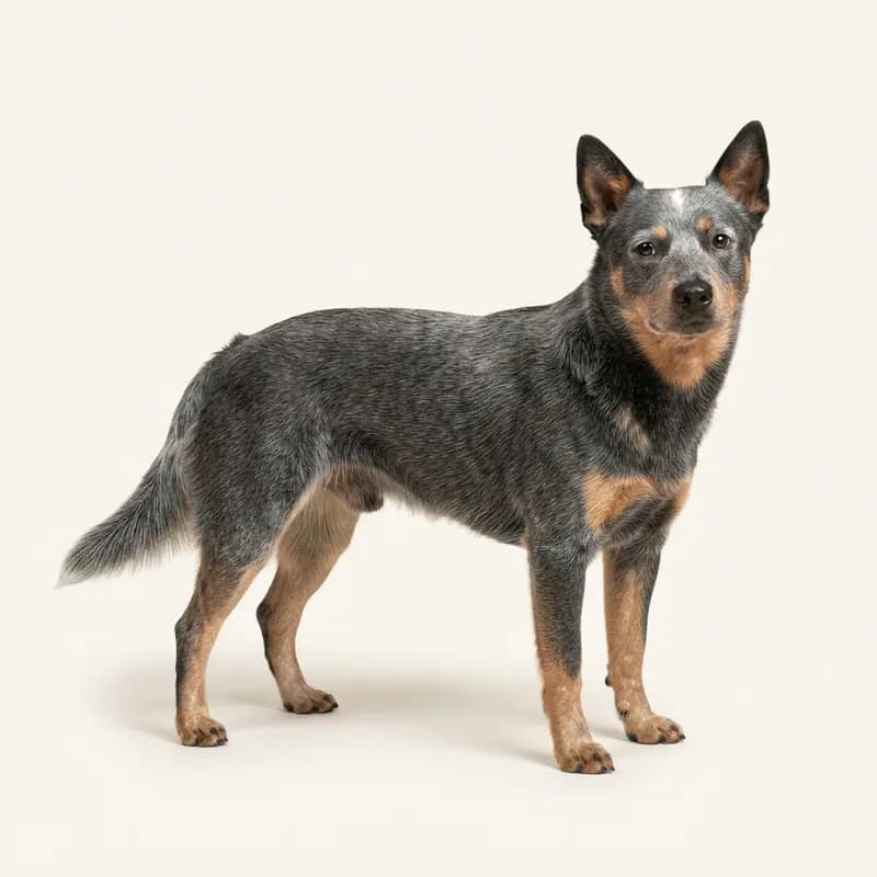 蓝褐双色的成年澳大利亚牧牛犬