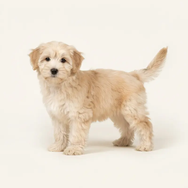 Cucciolo di Terrier tibetano color Crema
