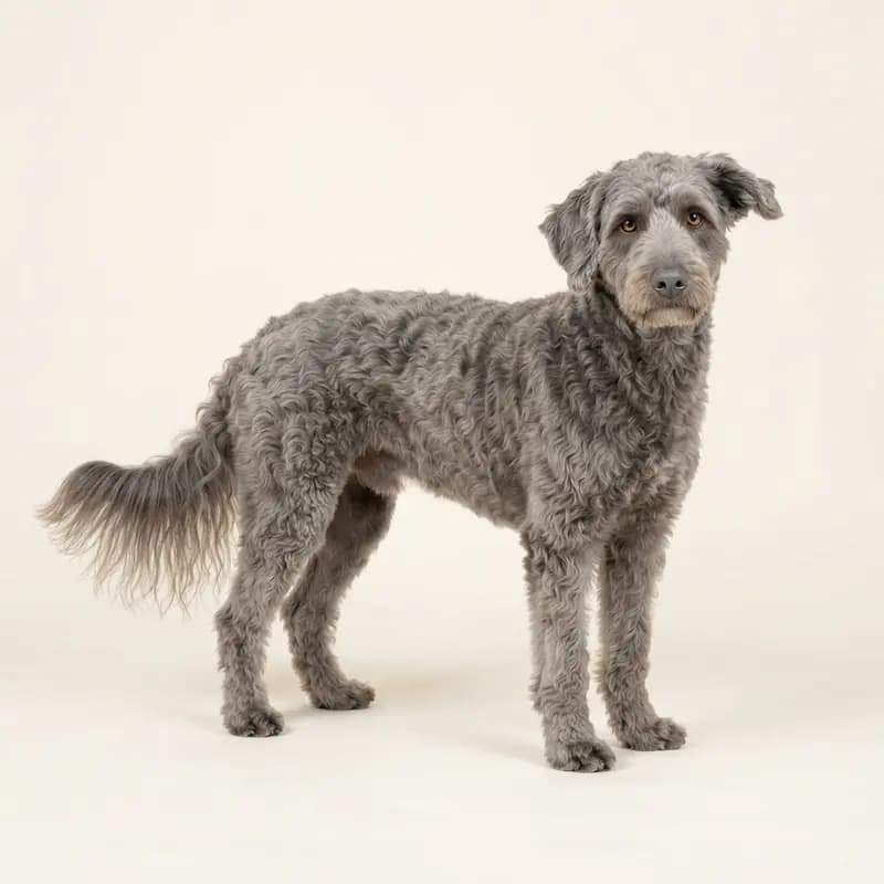 Labradoodle adulto in Blu