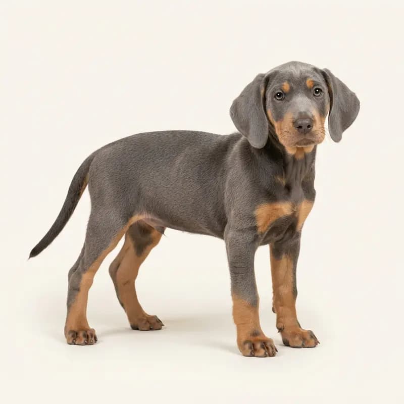 卢塞恩猎犬 Welpe in 蓝褐双色