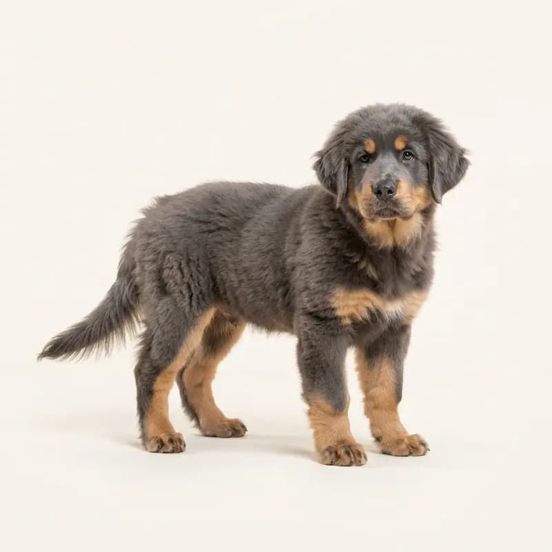 Tibetansk Mastiff Welpe in Blå med tan