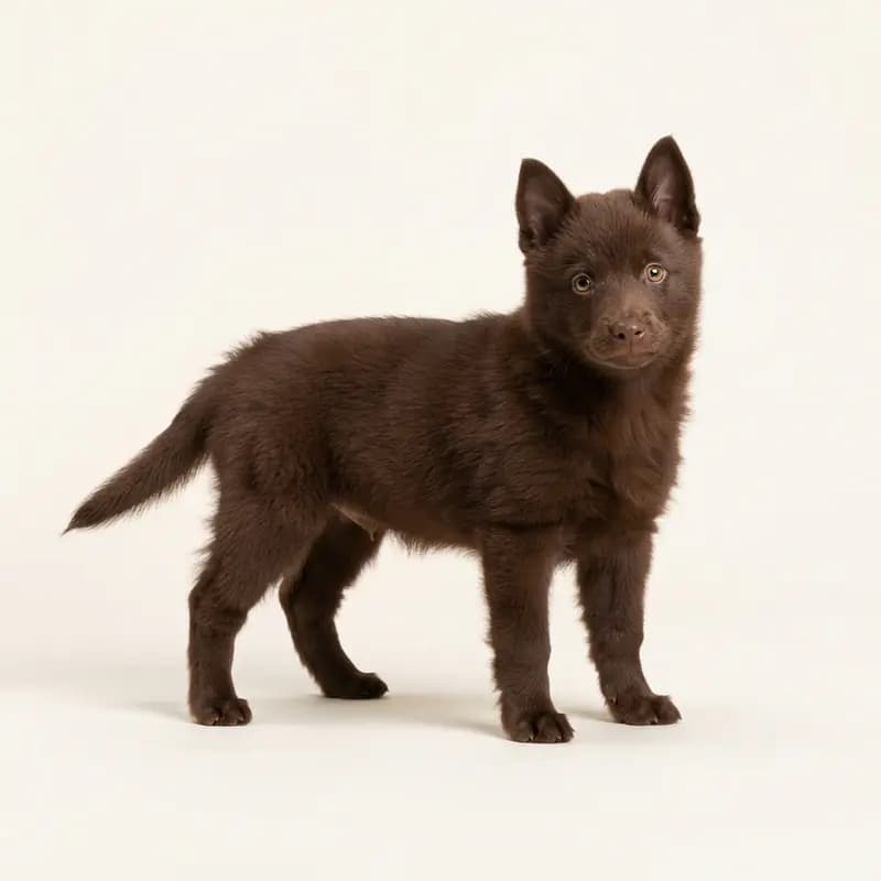 史奇派克犬 Welpe in 巧克力色