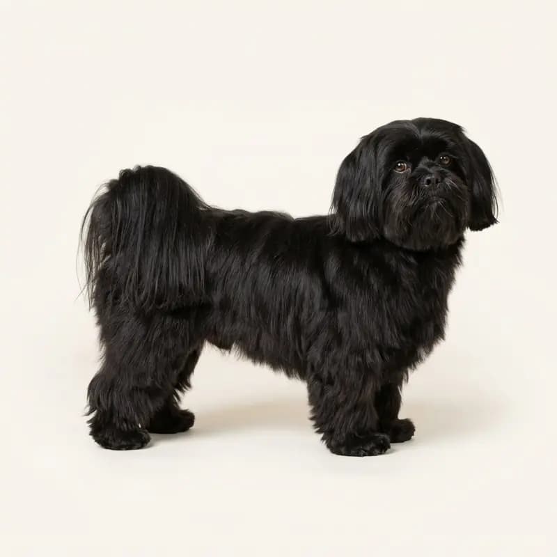 Lhasa Apso ausgewachsen, Schwarz