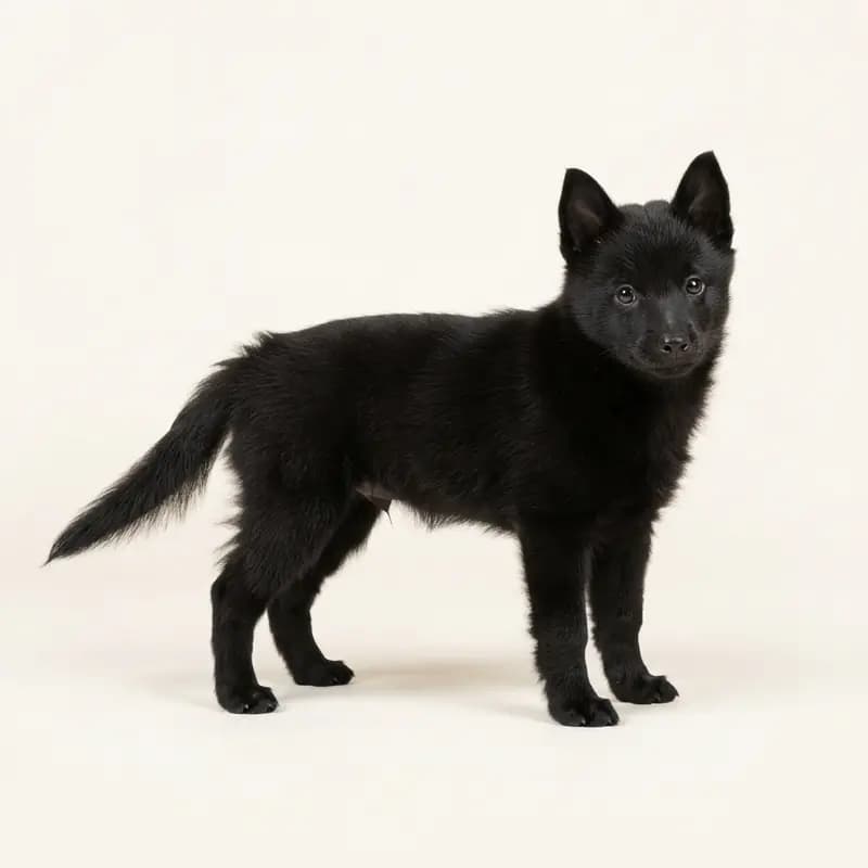 史奇派克犬 Welpe in 黑色
