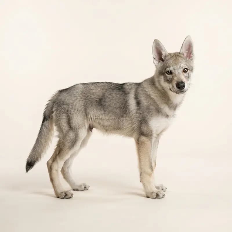 捷克狼犬 Welpe in 灰色