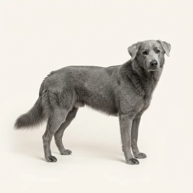 灰色的成年德国熊犬