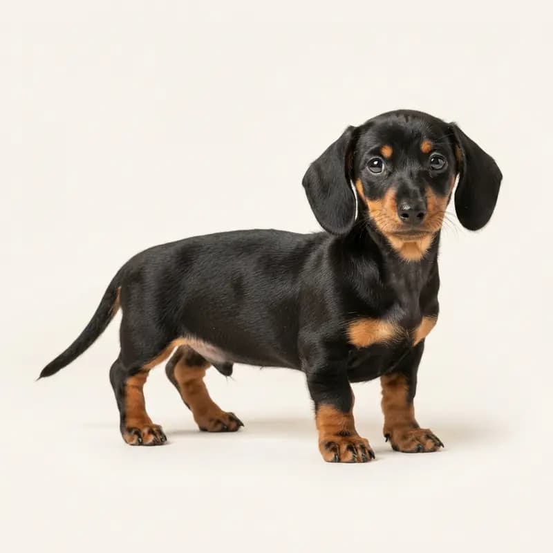 迷你腊肠犬（短毛） Welpe in 黑褐双色