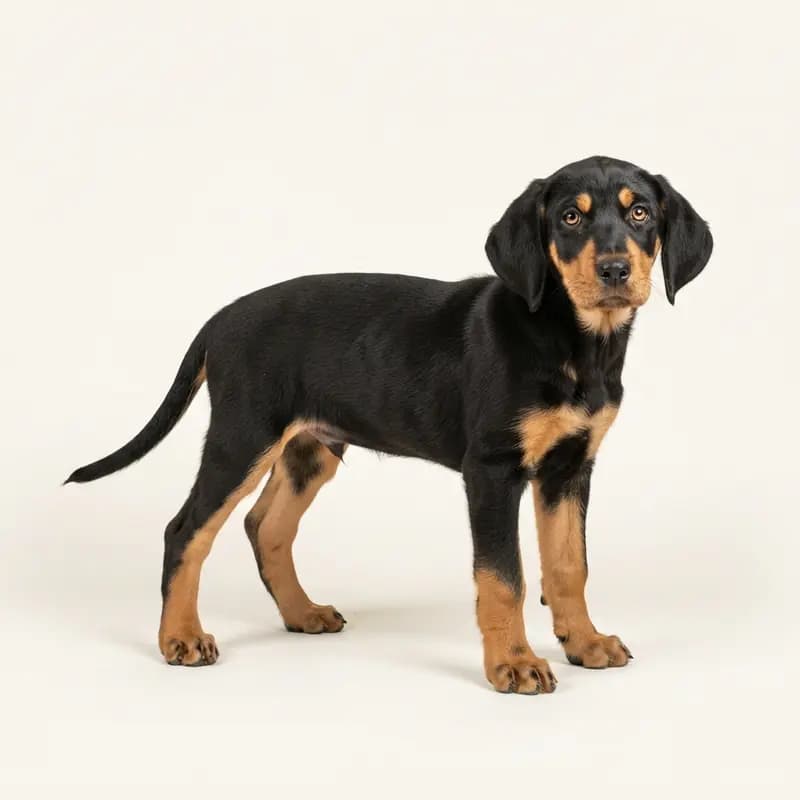 Chien courant de la Maremme Welpe in Noir et feu