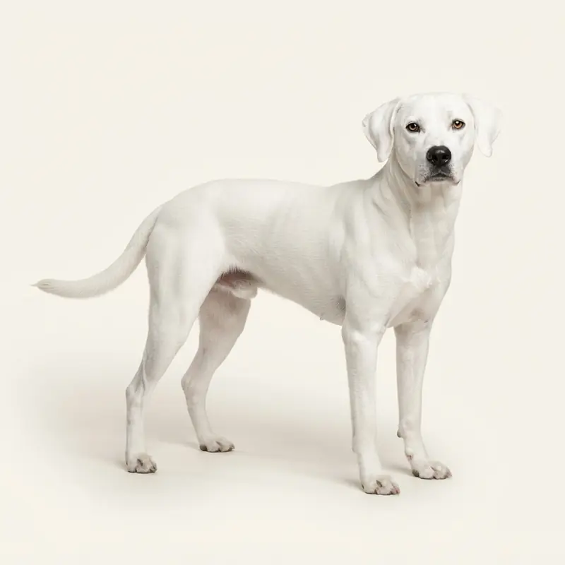 白色的成年卡塔豪拉豹犬